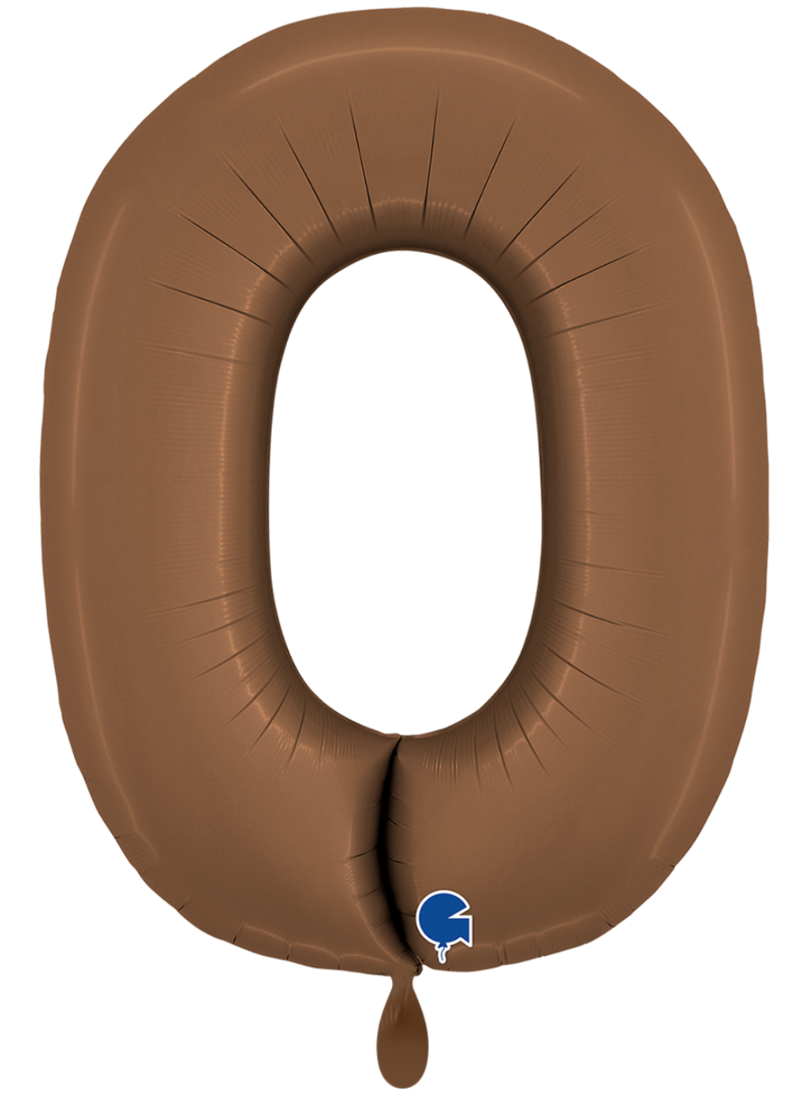 Schokoladenbraune Zahl - 0 - Ø 101cm